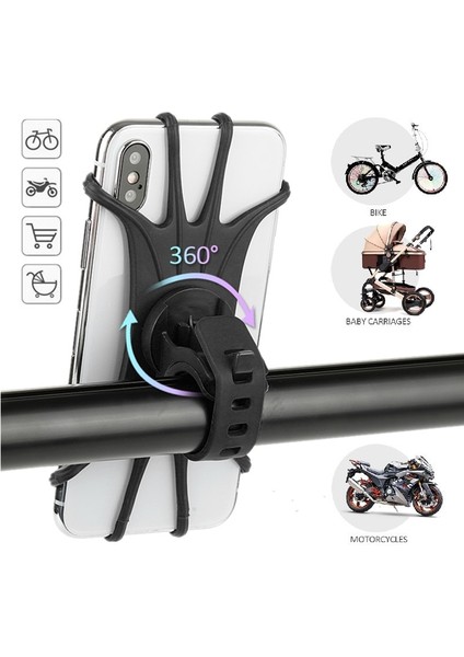 Gri Stil Evrensel Bisiklet Telefon Tutucu Motosiklet Cep Telefonu Tutucu Bisiklet Gidon iPhone Gps Cihazı Için Braket Masa Standları Standı (Yurt Dışından) fiyatları