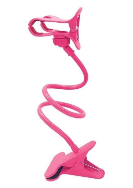 Pembe Tarzı Evrensel Cep Telefonu Tutucu Esnek Tembel Tutucu Ayarlanabilir Cep Telefonu Klipsi Ev Yatak Masaüstü Montaj Braketi Akıllı Telefon Standı (Yurt Dışından)