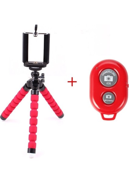 Mor Tarzı Cep Telefonu Tutucu Esnek Ahtapot Tripod Cep Telefonu Kamerası Için Braket Selfie Standı Monopod Desteği Fotoğraf Uzaktan Kumanda (Yurt Dışından)