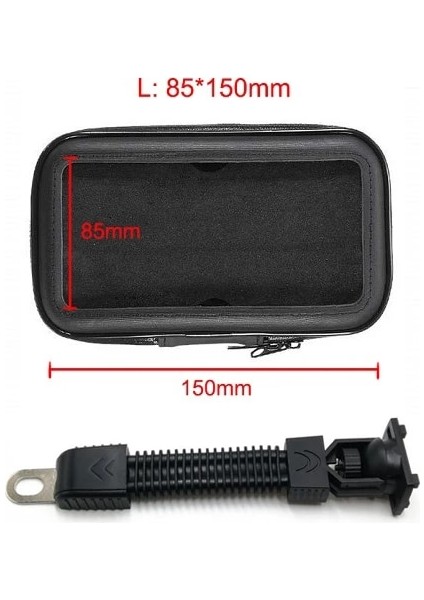 Boyut L Tarzı Untoom Motosiklet Telefon Tutucu Moto Dikiz Aynası Gidon Standı Scooter Dağı Motosiklet Su Geçirmez Çanta Desteği Cep Telefonu (Yurt Dışından)