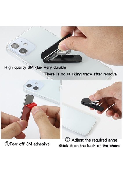 Gri Stil Yeni Metal Ultra Ince Cep Telefonu Tutucusu Yapışkan Arka Etiket Destek Fonksiyonu Mini Halka Toka Taşınabilir ve Taşınabilir Canlı (Yurt Dışından) fırsatları