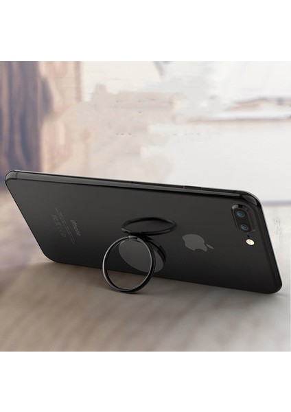 Siyah Stil Yüksek Li Metall ° Dönebilen Parmak Yüzük Telefon Soketi Telefon Tutacağı Manyetik Telefon Standı Için Çalışma Masası (Yurt Dışından) modelleri