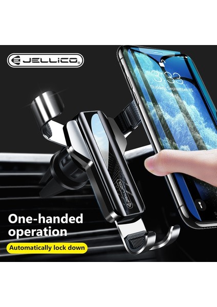Gümüş Tarzı Jellico Yerçekimi Держатель Телефо Evrensel Hava Firar Montaj Desteği Telefon Gps iPhone Xs Samsung Için Arabada Standı (Yurt Dışından) fiyatları