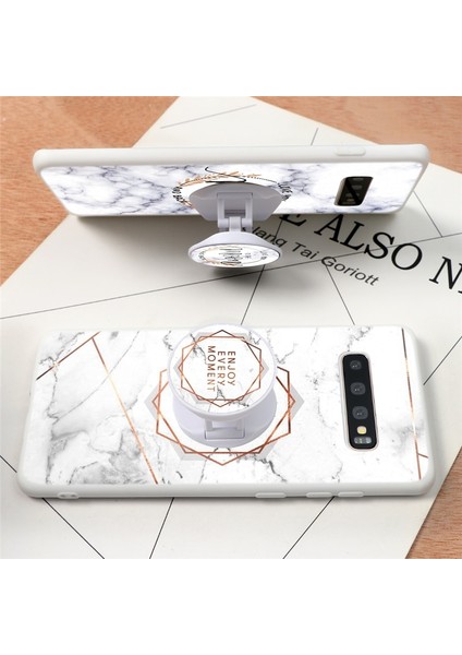 Kbd-Zdzjbai-Dlsenjoy Stili Lüks Mermer Genişleyen Telefon Standı Kavrama Parmak Rring Desteği iPhone Için Düşme Önleyici Yuvarlak Katlanabilir Cep Telefonu Tutucu (Yurt Dışından) modelleri