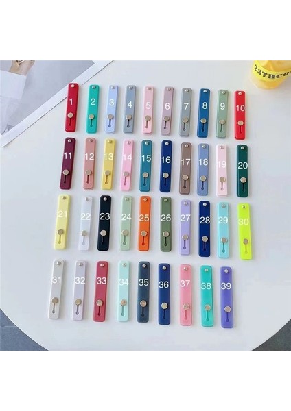 No.10 Tarzı Silikon Bileklik Parmak Yüzük Kavrama Cep Telefonu Tutucu Standı Itme Çekme Etiket Yapıştır Evrensel El Bandı Telefon Tutucu Braketi (Yurt Dışından) indirimleri