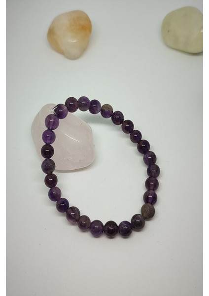 6 mm Ametist Doğaltaş Bileklik