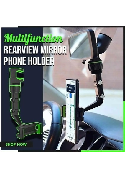Yeşil Stil Evrensel Çok Fonksiyonlu Cep Telefonu Tutucu Araba Dikiz Aynası Arka Koltuk Video Fotoğraf Çekimi Araç Telefonu Tutacağı (Yurt Dışından) modelleri
