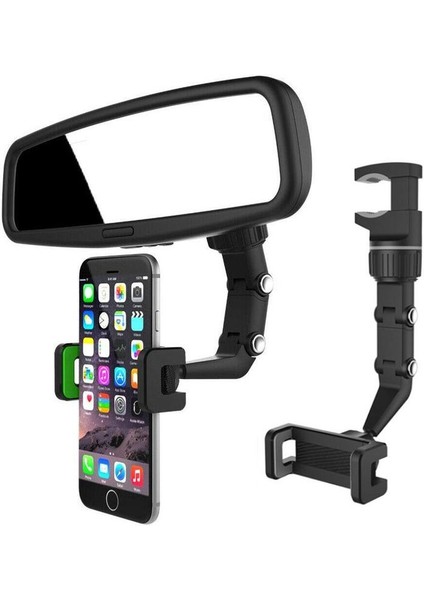 Yeşil Stil Evrensel Çok Fonksiyonlu Cep Telefonu Tutucu Araba Dikiz Aynası Arka Koltuk Video Fotoğraf Çekimi Araç Telefonu Tutacağı (Yurt Dışından) fırsatları