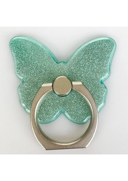 Yeşil Stil Telefon Zil Standı Tutucu Kelebek Bling Glitter Evrensel 360 Derece Tutucu (Yurt Dışından)