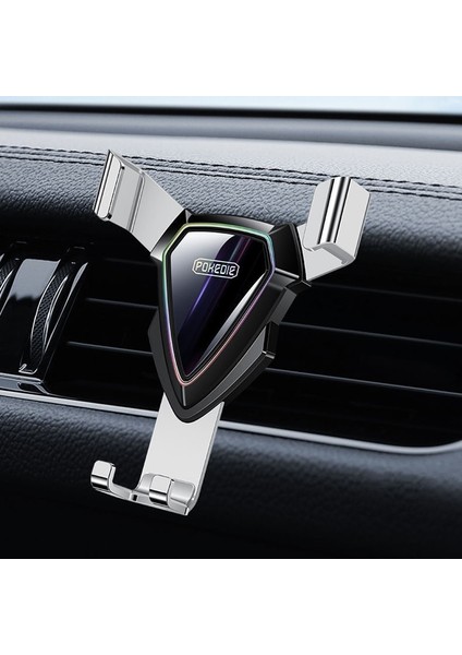 Gümüş Tarzı Evrensel Kaymaz Araç Telefonu Tutucu Hava Soketi Montaj Klipsi Kelepçe Ayarlanabilir Cep Telefonu Standı Braketi Gps Araba Styling Araçları (Yurt Dışından) indirimleri