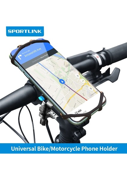 Yeşil Stil Sportlınk Evrensel Gps Bisiklet Telefon Tutucu Bisiklet Standı Montaj Moto Braketi Klip Motosiklet Telefon Desteği Android iPhone 12 Için (Yurt Dışından) fiyatları