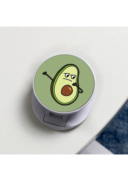 Kcl-Zdzjbai-Nygykan Tarzı Karikatür Avokado Cep Telefonu Tutma Braketi Telefon Genişleyen Stand Telefon Parmak Yüzük Tutacağı iPhone Se Pro Için Huawei P40 Için (Yurt Dışından)