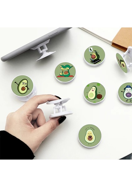 Kcl-Zdzjbai-Nygykan Tarzı Karikatür Avokado Cep Telefonu Tutma Braketi Telefon Genişleyen Stand Telefon Parmak Yüzük Tutacağı iPhone Se Pro Için Huawei P40 Için (Yurt Dışından) modelleri