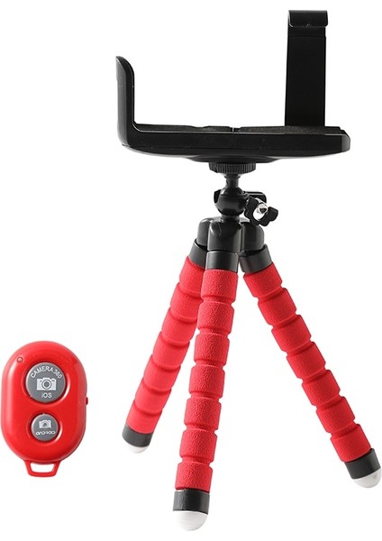 Kırmızı Uzaktan Kumanda Stili Cep Telefonu Tutucu Esnek Ahtapot Tripod Cep Telefonu Kamerası Için Braket Selfie Standı Monopod Desteği Fotoğraf Uzaktan Kumanda 08 (Yurt Dışından)