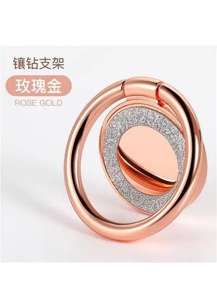 B-Gül Tarzı Lüks Metal Cep Telefonu Zil Tutucu Telefon Hücresel Destek Aksesuarları Cep Telefonları Için Manyetik Araç Braketi Soket Standı (Yurt Dışından)