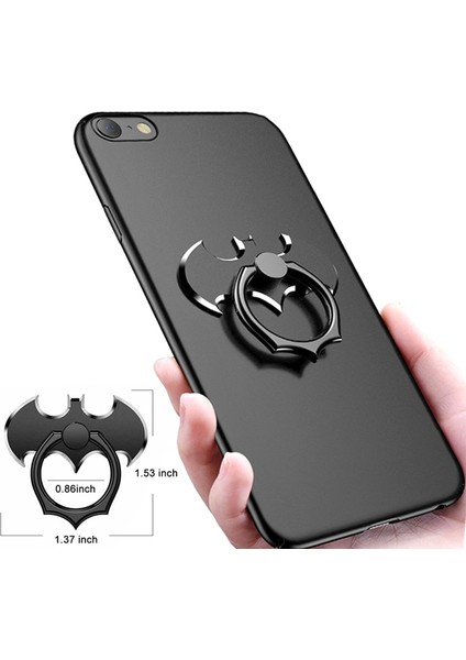 Siyah Stil Yarasa Parmak Yüzük Tutucucell Cep Telefonu Masaüstü Standı Montaj iPhone 11X 8 7 Xs Bat Metal Akıllı Telefon 360 Derece Masa Tutucu (Yurt Dışından) fırsatları