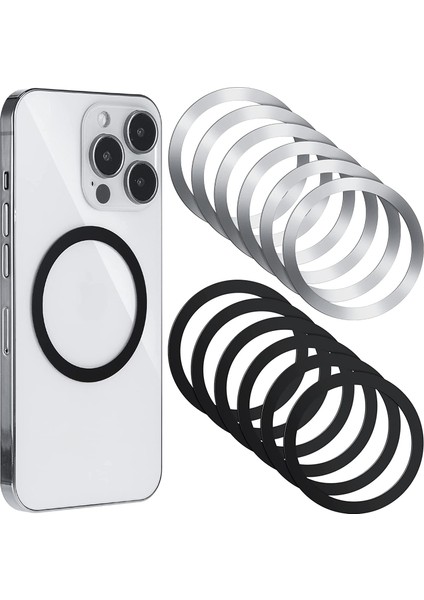 5 Adet Gümüş Tarzı Manyetik Metal Plaka Etiket Yüzükler Magsafe Kablosuz Şarj Cihazı Mıknatıs Araba Cep Telefonu Tutucu iPhone Için Demir Sac (Yurt Dışından) modelleri