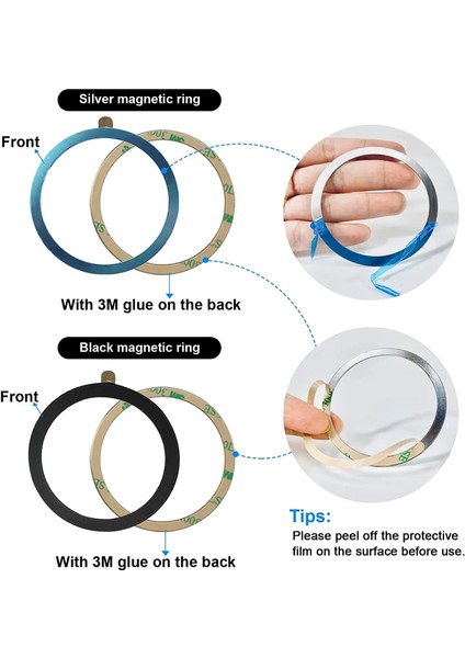 5 Adet Gümüş Tarzı Manyetik Metal Plaka Etiket Yüzükler Magsafe Kablosuz Şarj Cihazı Mıknatıs Araba Cep Telefonu Tutucu iPhone Için Demir Sac (Yurt Dışından) fırsatları