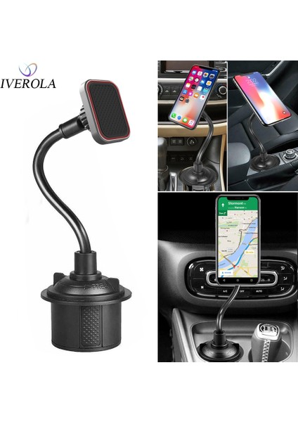 Turuncu Tarzı Univerola Araba Bardak Tutucu Telefon Montajı Uzun Boyunlu 360 Döndürme Beşiği iPhone Xs Için Ayarlanabilir Bardak Tutacağı Telefon Montajı Standı (Yurt Dışından) modelleri