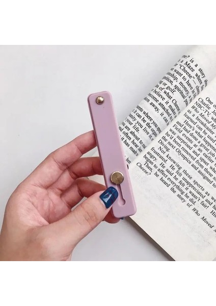 No.6 Tarzı 1 Adet Düz Renk Parmak Yüzük Telefon Sahipleri Itme Çekme Parmak Kavrama Anti-Damla Bilek El Bandı Evrensel Cep Telefonu Tutucu Standları (Yurt Dışından)