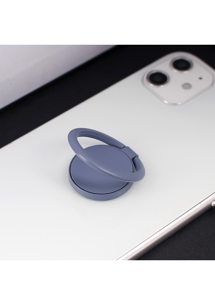 Gri Stil Parmak Yüzük Tutucu iPhone Pro Xs Max 360 Derece Döndürme Telefon Standı Montaj Taşınabilir Halka Tutucu Tablet Cep Telefonu (Yurt Dışından)
