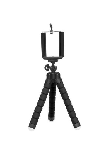 Siyah ve Klip Stili Evrensel Akıllı Telefon Spor Kamera Standı Klipsli Mini Ahtapot Tripod Tutucu Cep Telefonu Tripod Gorillapod iPhone Huawei Için (Yurt Dışından)