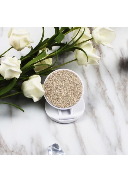 Altın Tarzı 1 Adet Glitter Yuvarlak Cep Telefonu Standı Katlanır Streç Braket Telefon Tutucu Desteği (Yurt Dışından)