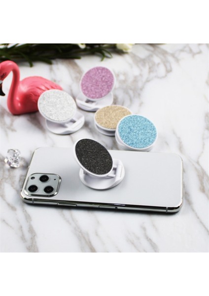 Altın Tarzı 1 Adet Glitter Yuvarlak Cep Telefonu Standı Katlanır Streç Braket Telefon Tutucu Desteği (Yurt Dışından) modelleri