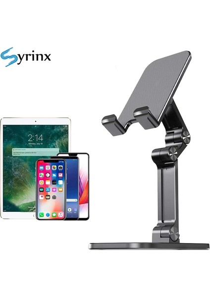 1 Adet Siyah Stil Üç Bölüm Katlanabilir Masa Cep Telefonu Tutucu iPhone iPad Tablet Için Esnek Masa Masaüstü Ayarlanabilir Hücre Akıllı Telefon Standı (Yurt Dışından) fırsatları