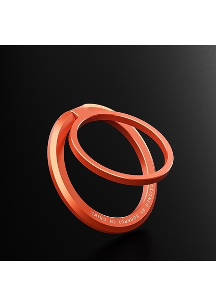 Turuncu Tarzı iPhone Serisi Magsafe ile Uyumlu Manyetik Cep Telefonu Zil Tutacağı Magsafe Çıkarılabilir Cep Telefonu Tutacağı Kickstand (Yurt Dışından)