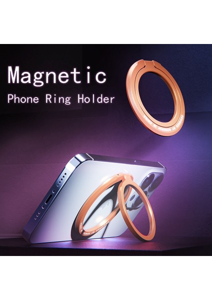 Turuncu Tarzı iPhone Serisi Magsafe ile Uyumlu Manyetik Cep Telefonu Zil Tutacağı Magsafe Çıkarılabilir Cep Telefonu Tutacağı Kickstand (Yurt Dışından) fırsatları
