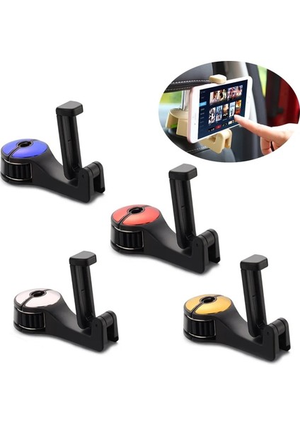 Type1 Bej Tarzı Araba Kafalık Kancası ve Telefon Tutacağı Koltuk Arkası Arka Koltuk Beşiği Klipsleri Için Askı Braketi Cep Telefonu Tablet Izleme Standı (Yurt Dışından) fiyatları