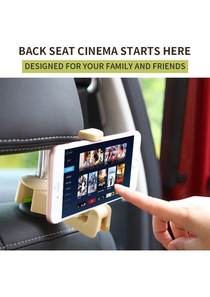 Type1 Bej Tarzı Araba Kafalık Kancası ve Telefon Tutacağı Koltuk Arkası Arka Koltuk Beşiği Klipsleri Için Askı Braketi Cep Telefonu Tablet Izleme Standı (Yurt Dışından) fırsatları