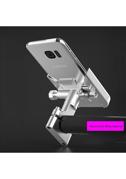 Gidon Gümüş Tarzı Evrensel Metal Bisiklet Telefon Rafı Alüminyum Alaşımlı Bisiklet Cep Telefonu Tutacağı Motosiklet Bisikleti Gidon Dağı (Yurt Dışından) indirimleri