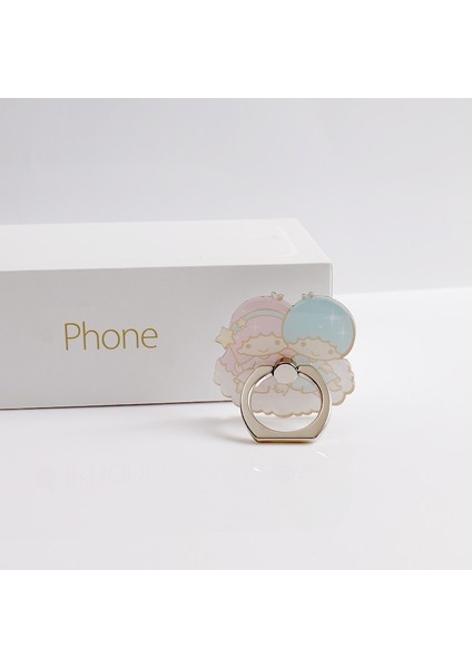 No.4 Tarzı Melody Twins Star Cep Telefonu Tutacağı Evrensel Telefon Zil Tutacağı Telefon Standı Parmak Yüzük Tutacağı Masalar iPhone Için Destek (Yurt Dışından)