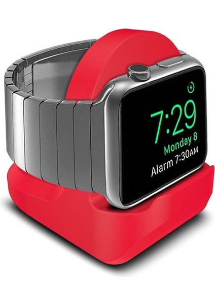 Siyah Stil Apple Watch Serisi Için Taşınabilir Silikon Şarj Standı Applewatch Iwatch Station Dock Şarj Masaüstü Tutucu (Yurt Dışından)