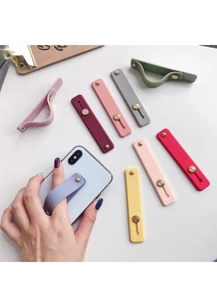 No.12 Tarzı Düz Renk Bilek Bandı El Bandı Parmak Kavrama Cep Telefonu Tutucu Standı Itin Çekin Evrensel Telefon Soketi Tutucu Halka Kavrama Kemeri (Yurt Dışından) indirimleri