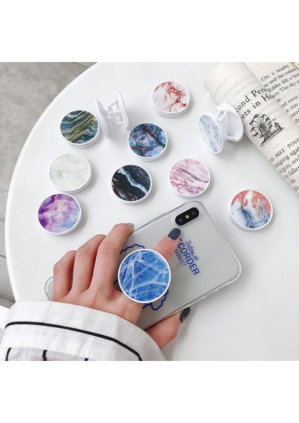 R22 Stili Popüler Mermer Genişleyen Telefon Standı Kavrama Parmak Yüzük Tutacağı Düşmeye Karşı Katlanabilir Cep Telefonu Tutacağı iPhone Xr Lus Xs 11 Için (Yurt Dışından) modelleri