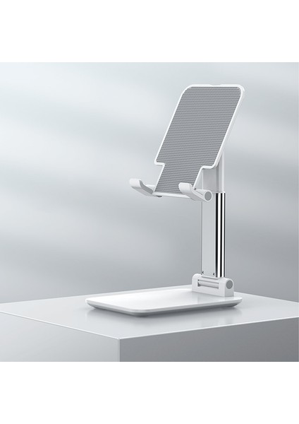 Beyaz-Zhong Tarzı Evrensel Masaüstü Cep Telefonu Tutucu IPhone IPad Ayarlanabilir Tablet Için Standı Katlanabilir Masa Cep Telefonu Masa Standı Tutucu (Yurt Dışından)
