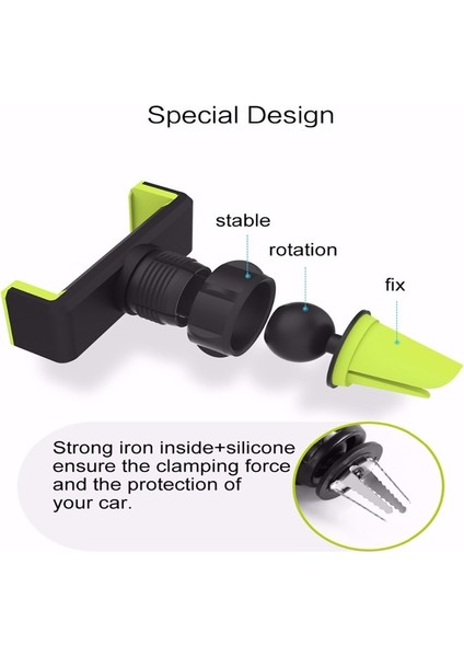 Mor Tarzı iPhone x Için Araç Tutucu Telefon Için Braket Ca Döndürme Havalandırma Montajı Araç Telefonu Tutucu Cep Telefonu Tutucu Stander (Yurt Dışından) indirimleri