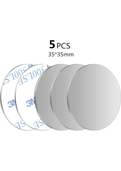 5 Adet Gümüş 35X35 Stili Pcs Manyetik Metal Plaka Araç Telefonu Tutacağı Evrensel Demir Levha Disk Etiket Montajı Cep Telefonu Mıknatıs Standı IPhone Için (Yurt Dışından)