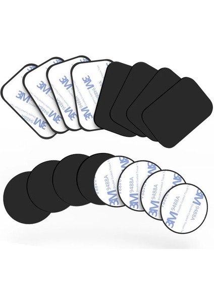 5 Adet Gümüş 35X35 Stili Pcs Manyetik Metal Plaka Araç Telefonu Tutacağı Evrensel Demir Levha Disk Etiket Montajı Cep Telefonu Mıknatıs Standı IPhone Için (Yurt Dışından) modelleri