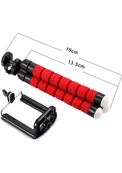 Tek Dirsek Kırmızı Stil Cep Telefonu Tutucu Esnek Ahtapot Tripod Cep Telefonu Kamerası Için Braket Selfie Standı Monopod Desteği Fotoğraf Uzaktan Kumanda (Yurt Dışından) modelleri