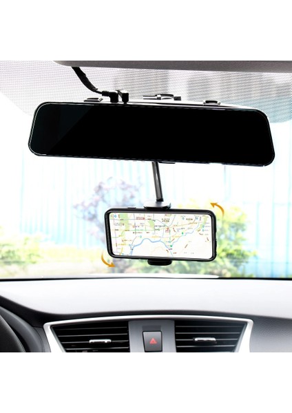 Siyah Stil 2022 Sıcak Ar Dikiz Aynası Montaj Telefon Tutucu iPhone 13 Için Ayarlanabilir Destek Gps Koltuk Akıllı Telefon Araç Telefonu Tutucu Standı (Yurt Dışından) modelleri