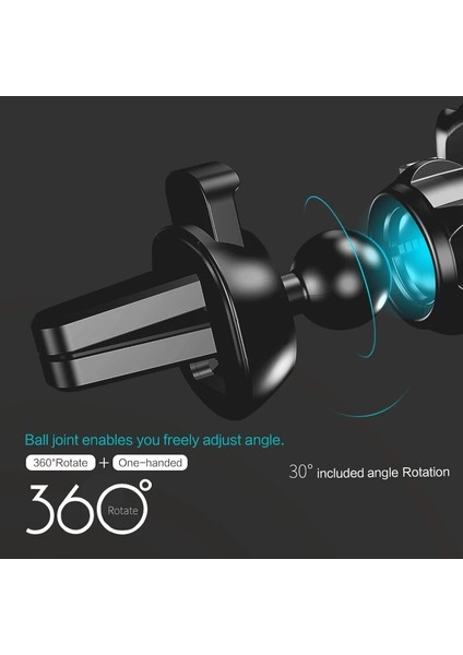 Gri Tarzı Lıcheers Araç Tutucu Evrensel 360 Derece Ayarlanabilir Araç Telefonu Hava Firar Monut Tutucu iPhone Xr Max 8 Plulus S8 Için Standı (Yurt Dışından) modelleri