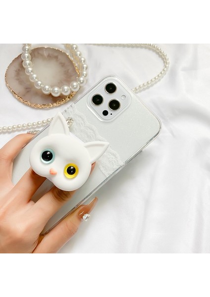 Altın Tarzı Stereo 3D Sevimli Kedi Ayna Cep Telefonu Katlanabilir Braketi Yapıştır Taşınabilir Makyaj Aynası Selfie Yüzüğü Taşınabilir ve Basit (Yurt Dışından) fiyatları