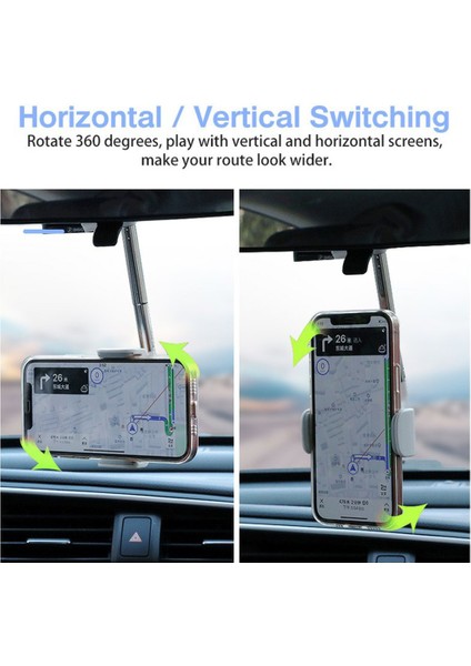 Beyaz Stil Cep Telefonu G Derece Tutucu Montaj Araç Gps Araba Dikiz Aynası Akıllı Telefon Stand Braketi Cep Telefonu Taşınabilir Malzemeleri (Yurt Dışından) indirimleri