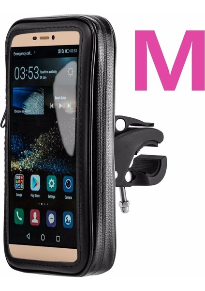 Siyah M Stili Bisiklet Motor Telefon Tutacağı Su Geçirmez Telefon Çantası Kılıfı Motosiklet Bisiklet Gidonu Cep Telefonları Gps iPhone Için Standı 12 Xxl Çanta (Yurt Dışından)