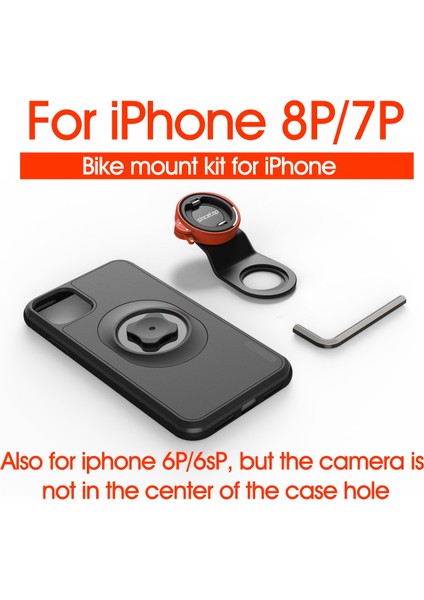 8p-7p Stili Için Montaj Kiti Dağ Bisikleti Telefon Tutucu iPhone 11PRO x Max Xr 8plus 7 Se Bisiklet Montaj Braketi Klip Darbeye Dayanıklı Kılıf ile Stand Kiti Döndürmek (Yurt Dışından)