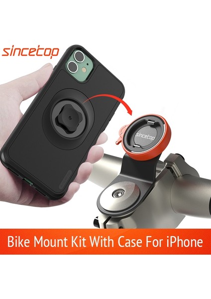 8p-7p Stili Için Montaj Kiti Dağ Bisikleti Telefon Tutucu iPhone 11PRO x Max Xr 8plus 7 Se Bisiklet Montaj Braketi Klip Darbeye Dayanıklı Kılıf ile Stand Kiti Döndürmek (Yurt Dışından) modelleri